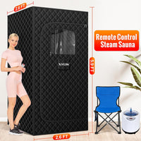 X-Vcak Upgraded Sauna Box for Relaxation, Detoxification, Portable Steam Sauna for Home with Steamer, 9 Levels, 2.6’ x 2.6’ x 5.9’
