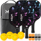Pickleball Paddles, USAPA Approved Pickleball Paddles Set of 4, Pickleball Set with 4 Pickleball Rackets, Portable Carry Bag, 4 Grip Tapes, Pickle Ball Paddle Set for Men Women