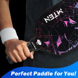 MTEN Pickleball Paddle, USAPA Approved Fiberglass Surface Pickleball Paddle with Protective Cover, Outdoor for Men Women