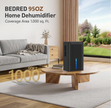 DARKIRON Dehumidifier for Home, 1000 Sq.Ft Quiet Dehumidifier with Auto Shut Off & 7 Color Ambient Light, Ideal for Livingroom Bedroom Basement (Black)