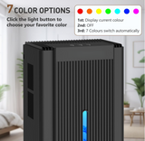 DARKIRON Dehumidifier for Home, 1000 Sq.Ft Quiet Dehumidifier with Auto Shut Off & 7 Color Ambient Light, Ideal for Livingroom Bedroom Basement (Black)