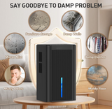 DARKIRON Dehumidifier for Home, 1000 Sq.Ft Quiet Dehumidifier with Auto Shut Off & 7 Color Ambient Light, Ideal for Livingroom Bedroom Basement (Black)