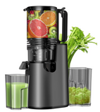 DARKIRON Cold Press Juicer, Masticating Juicer with 5.4" Large Feed Chute, 400W Slow Juicer Machines Fit Whole Vegetables and Fruits,Juicer Machine with High Juice Yield (Black)